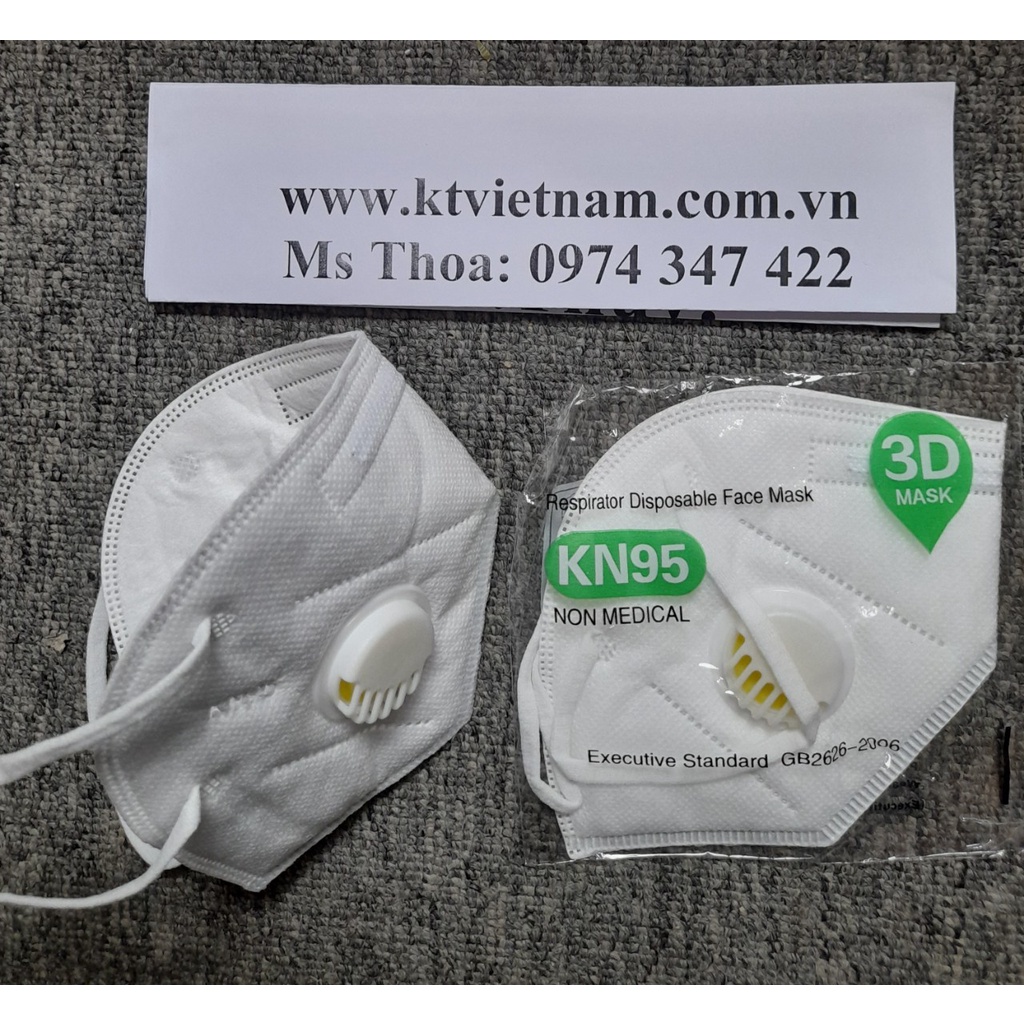 Khẩu trang KN95 kháng khuẩn có van thở | BigBuy360 - bigbuy360.vn