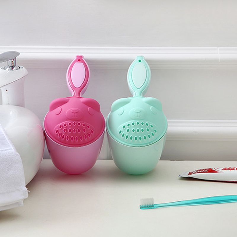 ❀INN Baby Bath Cap Kids Washing Hair Shampoo Cartoon Cup Children Shower Spoons