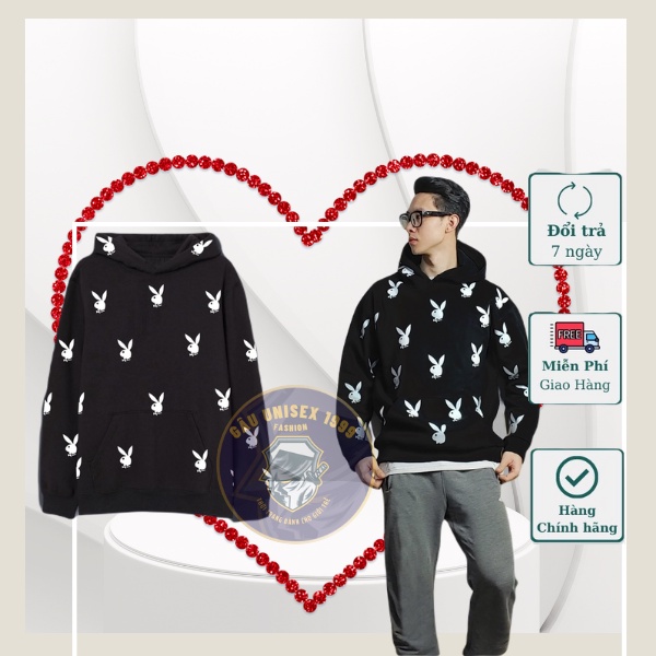 Áo Hoodie Play Boy Con Thỏ - Áo Hoodie Mùa Đông