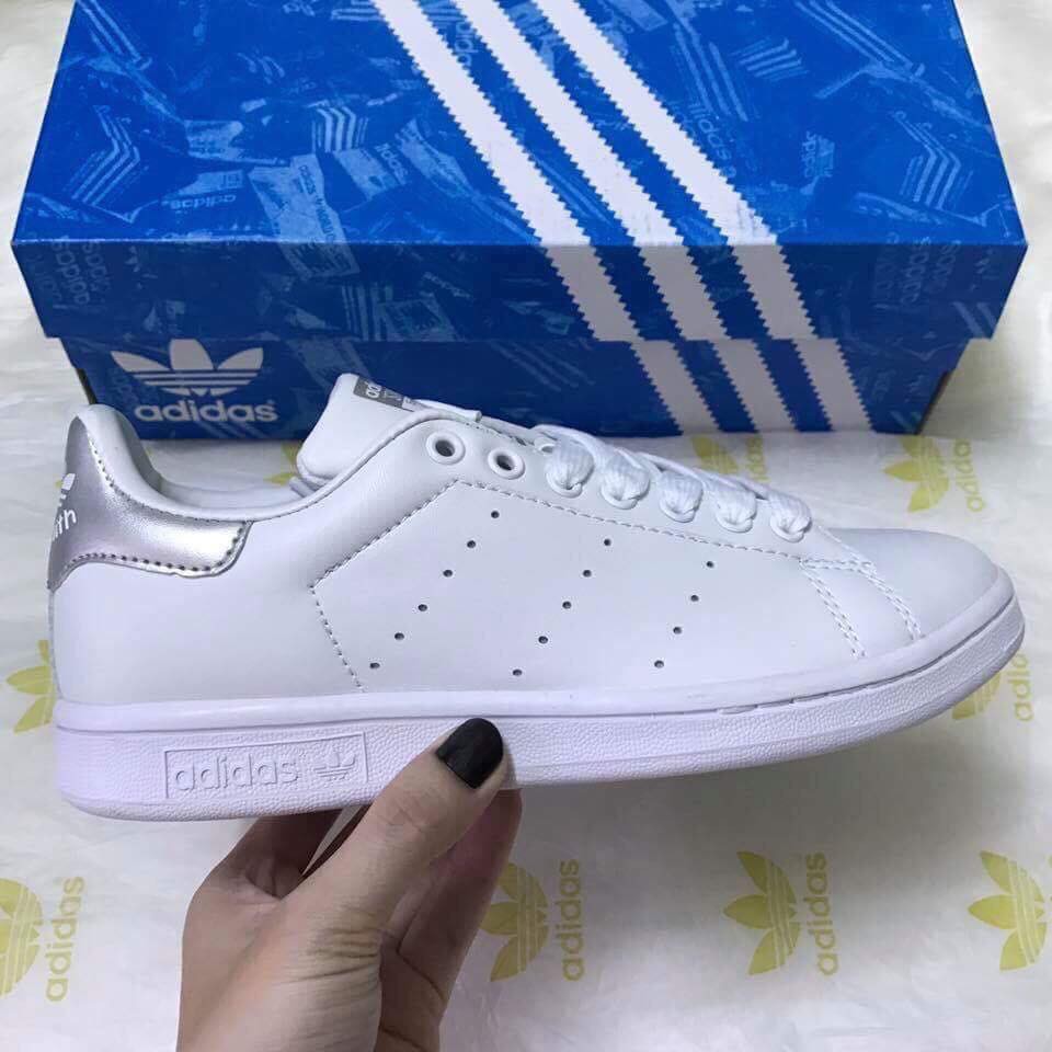 [BIG SALE] Giày Thể Thao Stan Smith Gót Bạc Nam Nữ