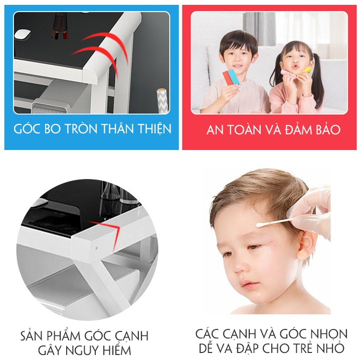 [Sẵn Hàng] Bàn kính cường lực, Bàn làm việc mặt kính, Bàn chơi game, khung hợp kim thép