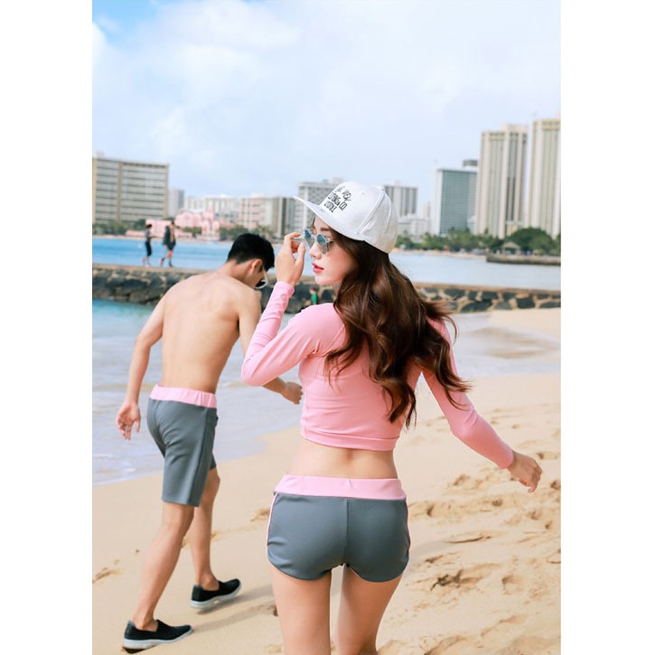 2 mảnh dài tay hồng ghi | BigBuy360 - bigbuy360.vn