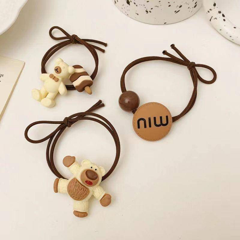 Dây buộc tóc màu cà phê, co giãn tốt, dễ phối đồ
