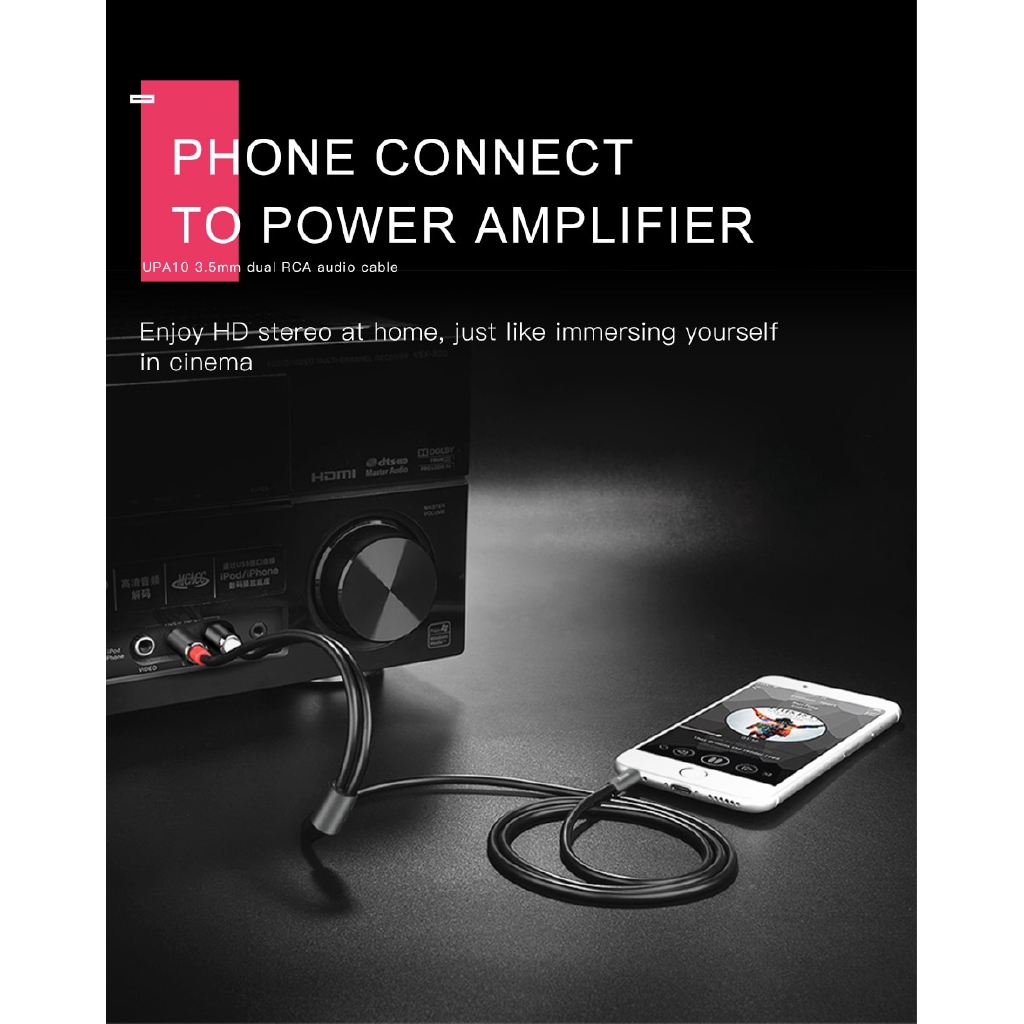 Cáp kết nối tín hiệu âm thanh HOCO UPA10 RCA chuyên dụng