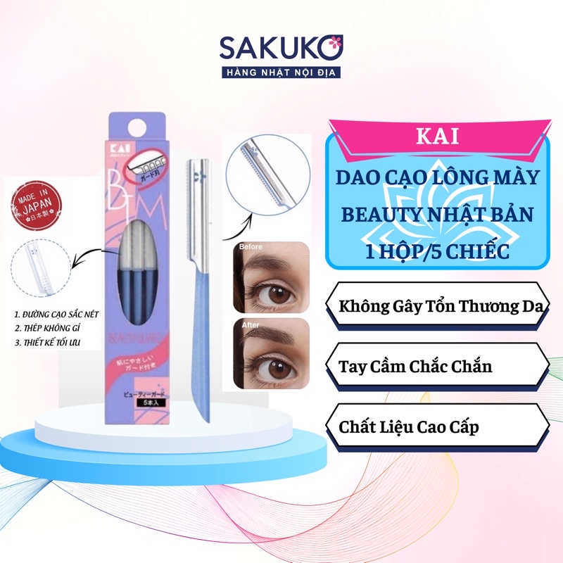 Dao Cạo Lông Mày, Tỉa Lông Mày, Chân Mày Nữ KAI Nhật Bản - SAKUKO