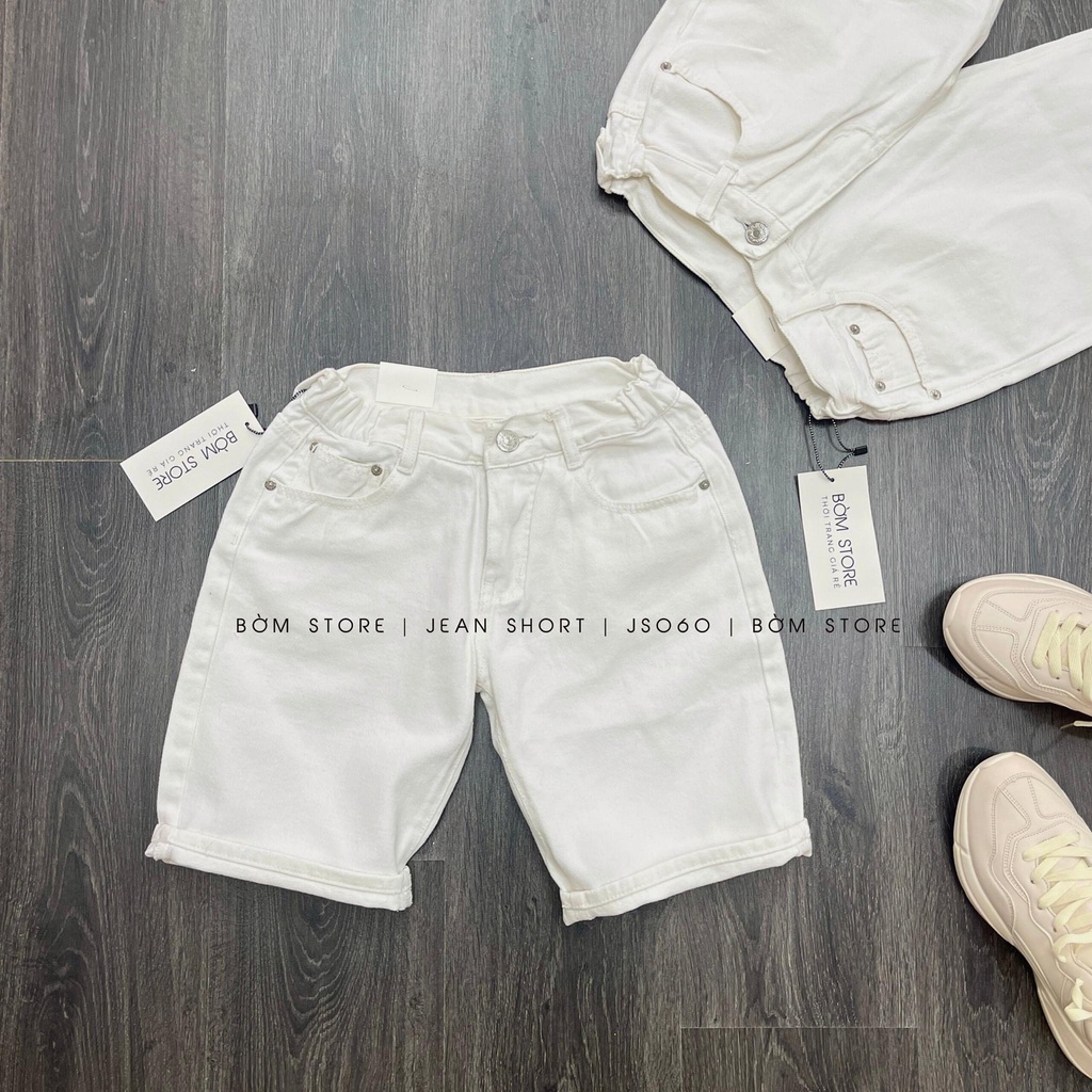 Quần Jean Short Nam Trơn Lưng Thun BEACON DENIM Trẻ Trung Phù Hợp Mang Đi Biển, Mang Hàng Ngày Mã JS050/060