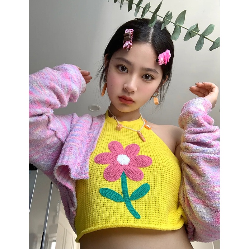 Áo Dệt Kim Không Tay Thời Trang Mùa Hè Dành Cho Nữ