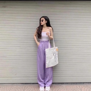 Sẵn QUẦN SUÔNG TÍM SIÊU XINH (ảnh thật)