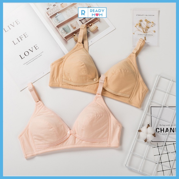 Áo Lót Cho Con Bú Khuy Mở Ngang | Áo Lót Bầu | Cotton Mềm Mại | Đệm Mỏng | R06 Hàng Trung Quốc