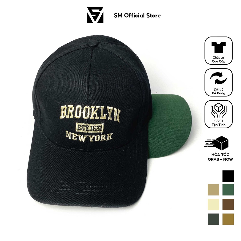 Mũ lưỡi trai nón kết thêu chữ Brooklyn nam nữ phong cách ulzzang Hàn Quốc - SMN023 Soulmate Store