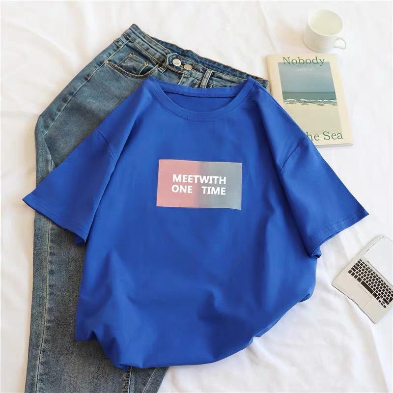 Áo phông form rộng tay lỡ unisex - Hình nửa con mèo