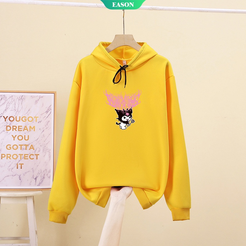 Áo Khoác Hoodie Dáng Rộng In Hình Nhân Vật Kuromi Thời Trang Xuân Thu Dành Cho Nữ 2022