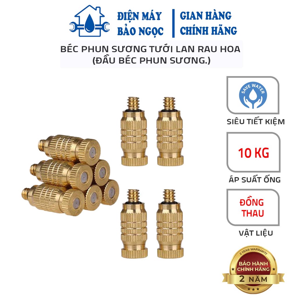 Combo 25 Bộ Béc Phun Sương (bằng đồng), Siêu Bền Bỉ, Hàng Cao Cấp, Bảo Hành 2 Năm