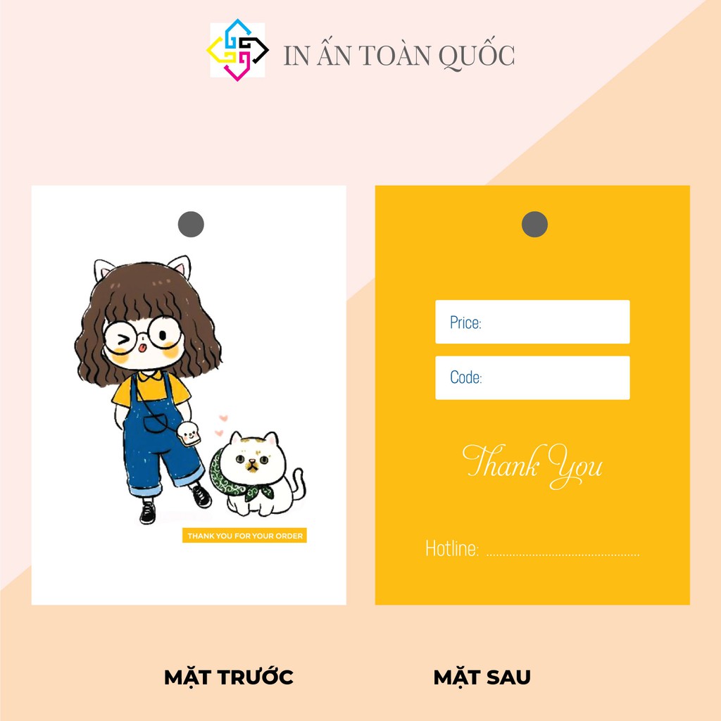NHÃN MÁC TAG QUẦN ÁO giúp nâng cao thương hiệu quần áo - Giấy bìa cứng sang trọng 100 cái mẫu 30