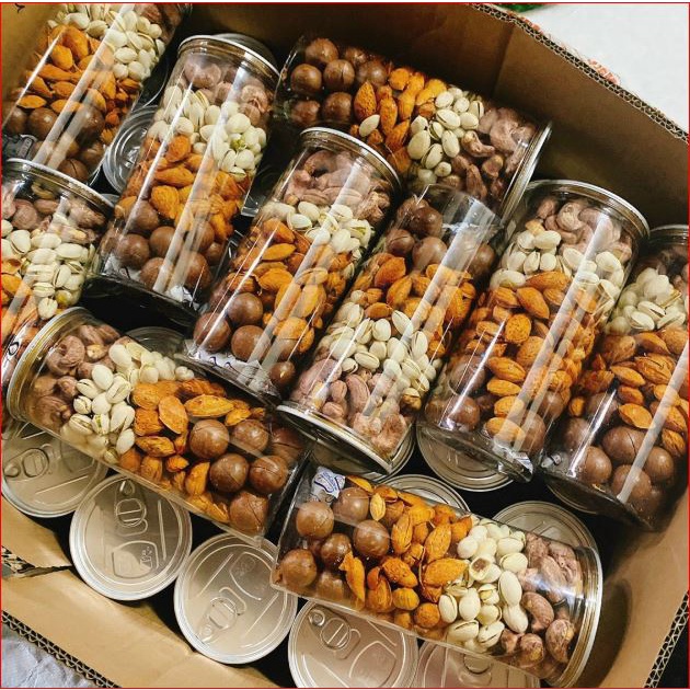 Hạt dinh dưỡng mix 5 loại hạt nguyên vỏ đã sấy chín (Điều, Óc chó, Hạnh nhân, Macca, Dẻ cười) ăn kiêng, giảm cân (500g)