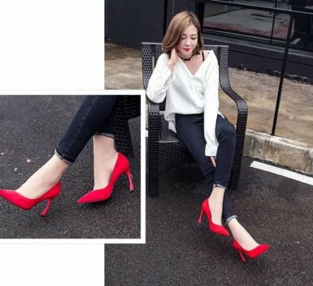 Giày cao gót trơn 9p hàng QCCC