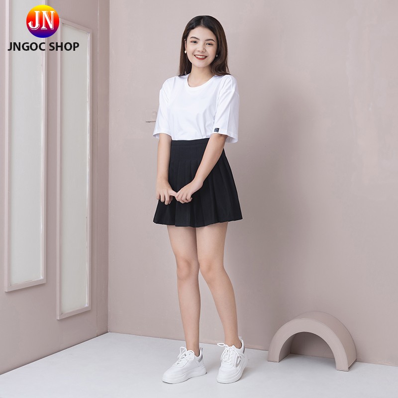 Chân váy ngắn xếp ly lưng cao xinh xắn, Chân váy xòe chữ A ngắn có quần trong chống lộ | BigBuy360 - bigbuy360.vn