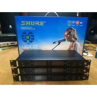 Micro không dây SHURE UGX23 4 mạch đỏ, chân tím, 4 hộp sóng lớn ( hàng chuẩn loại 1)