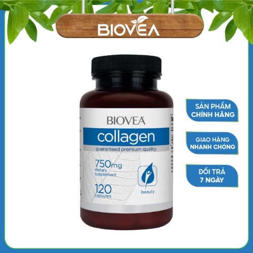 Viên Uống Đẹp Da 🌸Hàng Đức🌸 Viên Uống Biovea Collagen 750mg 120 viên, Đẹp Da, Bổ Sụn Khớp, Cải Thiện Sinh Lý