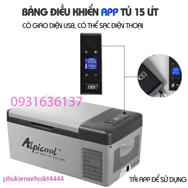 Tủ Lạnh Mini C15/C20/C25 Dành Cho Ô Tô Có Kết Nối App
