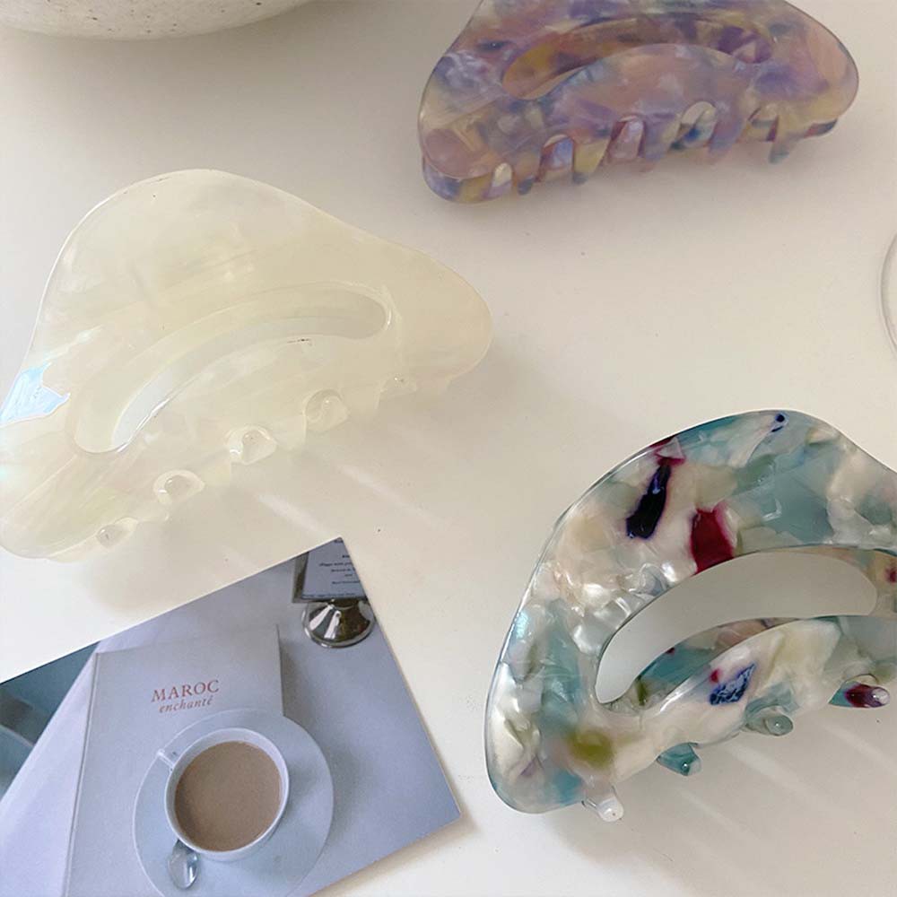 Kẹp Tóc Càng Cua Họa Tiết Hình Học Nhiều Màu Cho Nữ