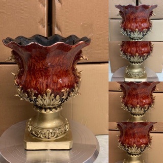 Bình composite chân vân hoa