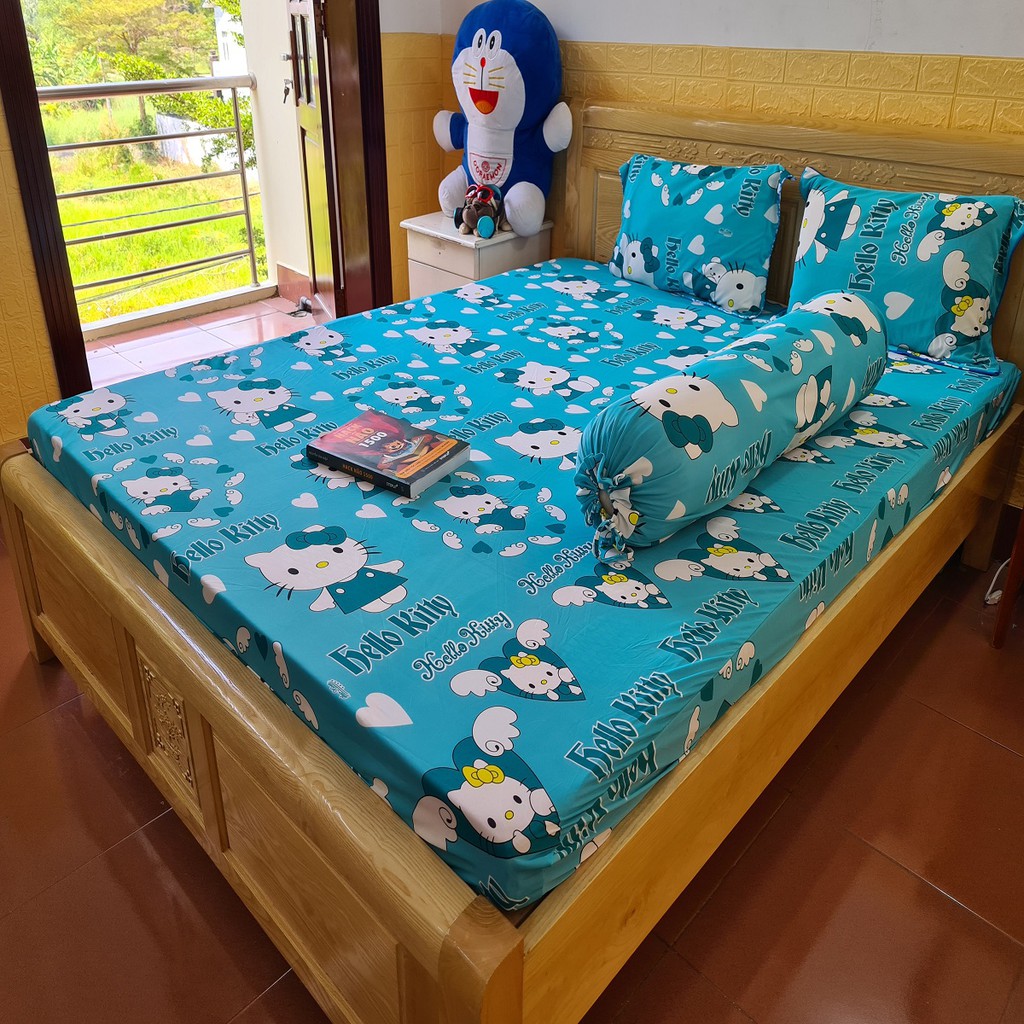 Bộ drap thun hàn quốc 4 món cao cấp 1M6 & 1M8 TH460