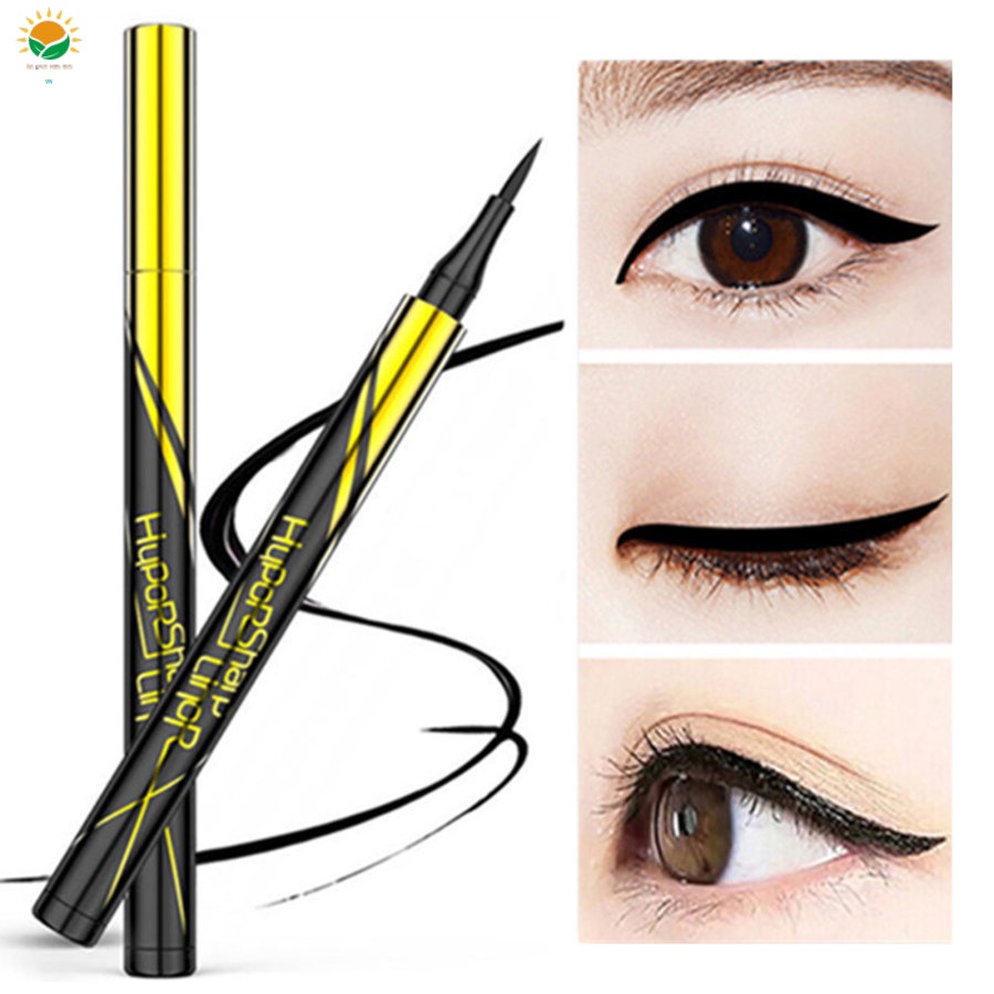 Bút Kẻ Mắt Dạng Lỏng Nhanh Khô Chống Thấm Nước Lâu Trôi Thiết Kế Vỏ Màu Vàng Đồng Thời Trang