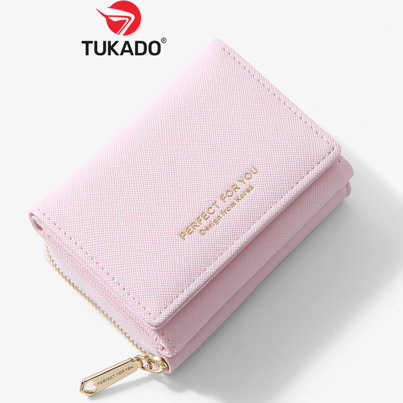 Ví Nữ Mini Cầm Tay PERFECT FOR YOU Dáng Ngắn Nhiều Ngăn Tiện Dụng Chất Da Xước Cao Cấp Cực Đẹp PFY04 - Tukado - Hàng mới