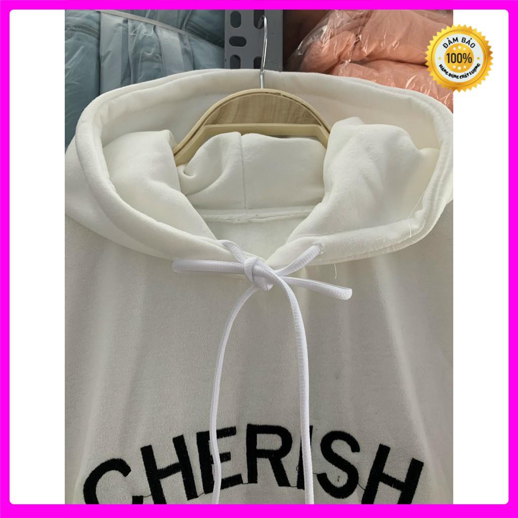 [Ảnh Thật] Áo Khoác Nữ Thêu Chữ CHERISH Thun Nỉ Ngoại Freesize 70kg AK99 [ ÁO KHOÁC NỮ _ ÁO KHOÁC NAM ] | BigBuy360 - bigbuy360.vn