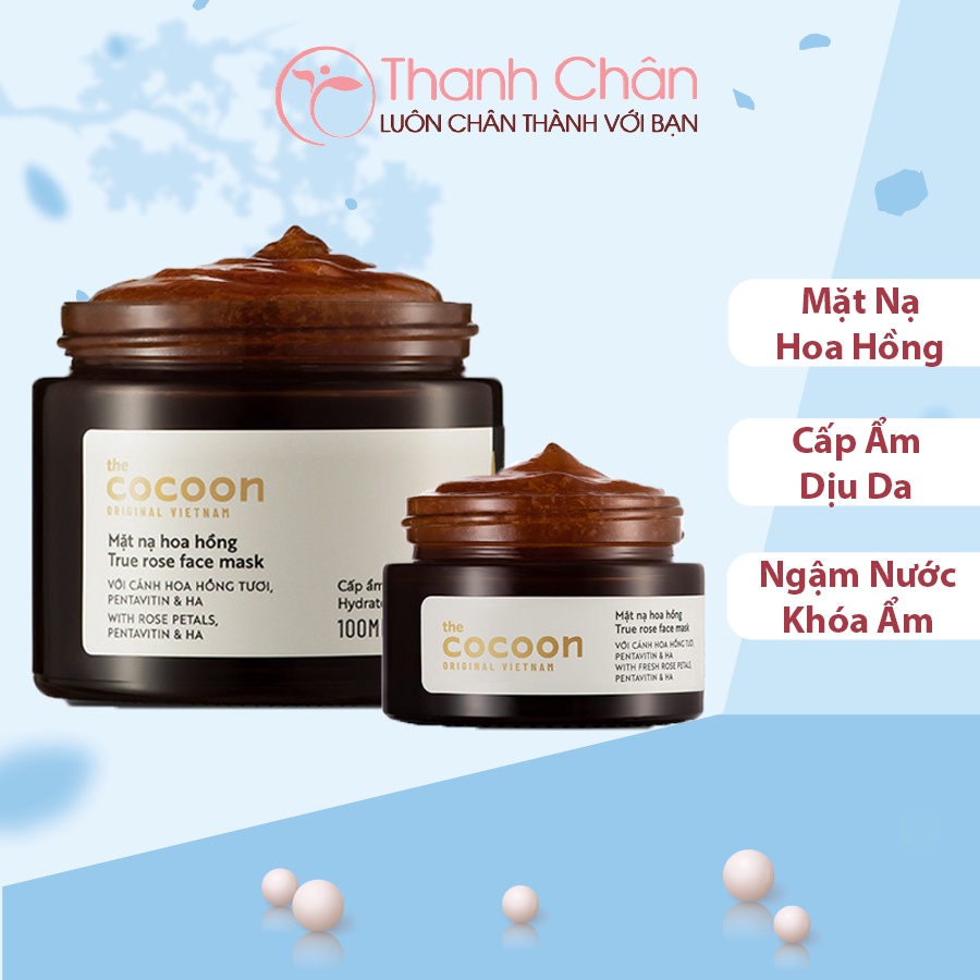 Mặt Nạ Hoa Hồng Cấp Ẩm và Làm Dịu Da Cocoon 30g/100g