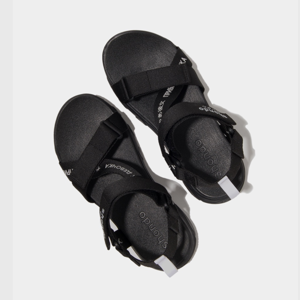 Giày Sandals Nữ Shondo Girly Đen Full GIM1010