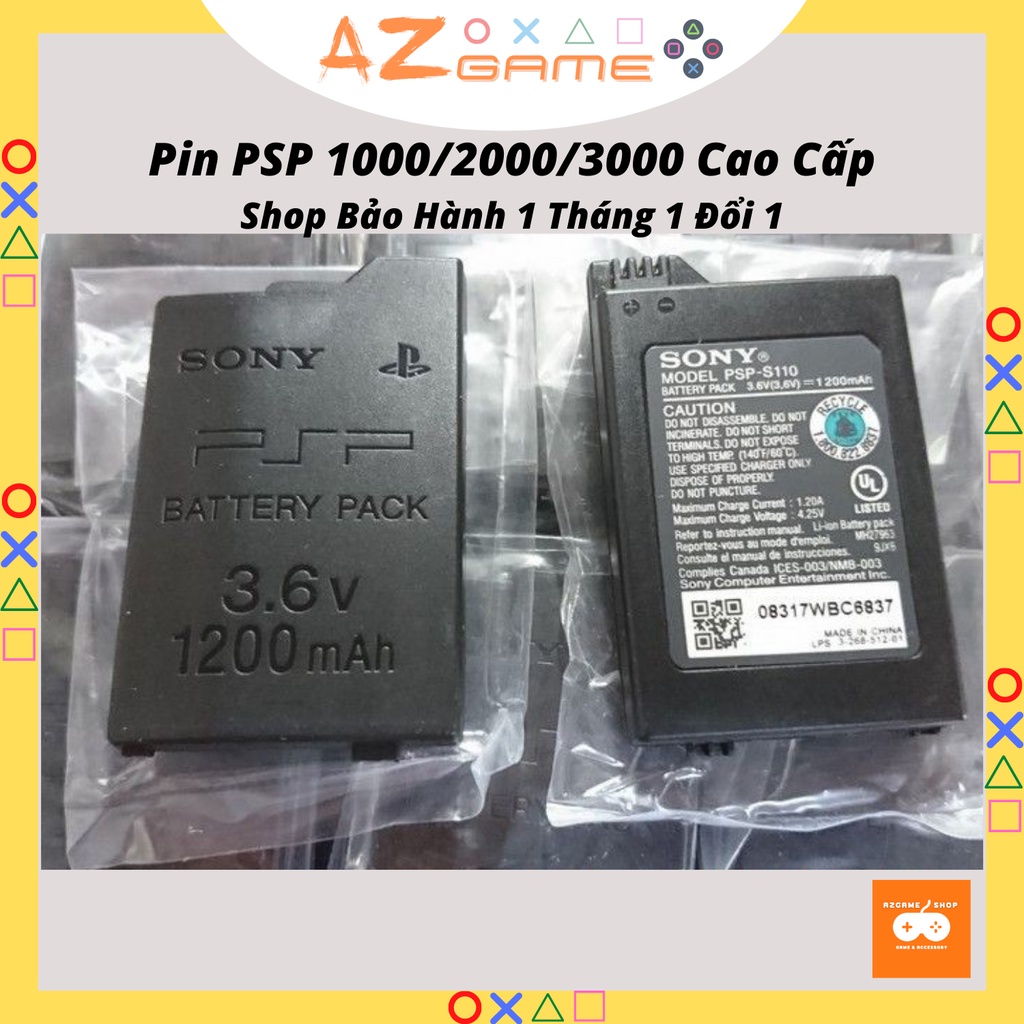 Pin cho PSP 1000 2000 3000 Cao Cấp