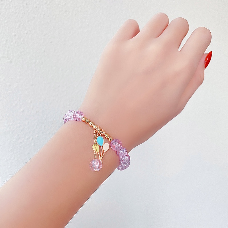 Vòng Tay Chuỗi Hạt Pha Lê Họa Tiết Hoạt Hình Đáng Yêu Cho Bé Gái