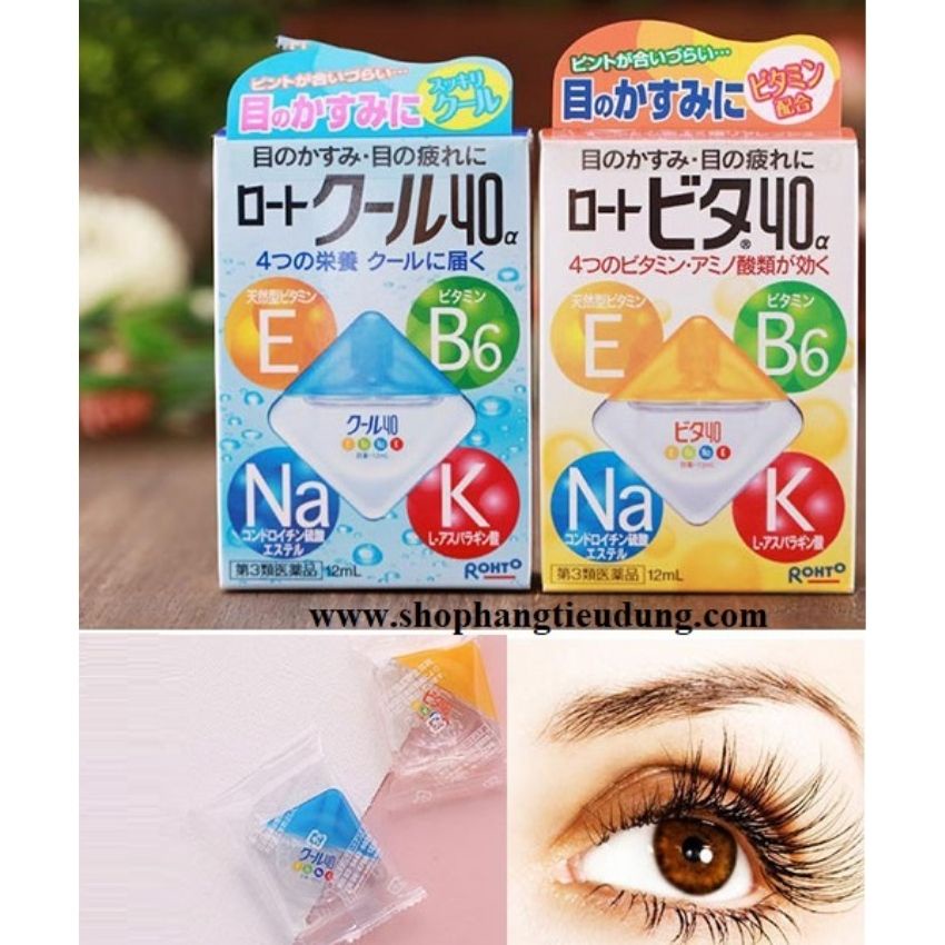 Nước nhỏ mắt rohto Nhật Bản, nhỏ mắt giảm cận, cho đôi mắt sáng  Vitamin Rotovita 12ml