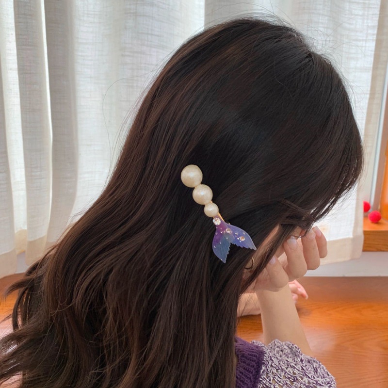 Kẹp Tóc Đuôi Cá Đính Ngọc Trai Dễ Thương Thời Trang Năm 2022
