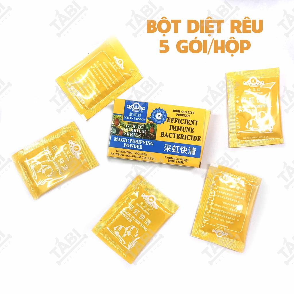 Bột Diệt Rêu Cao Cấp Golden Rainbow (5 Gói/Hộp) Cho Hồ Cá Thuỷ Sinh [GOLDEN RAINBOW]