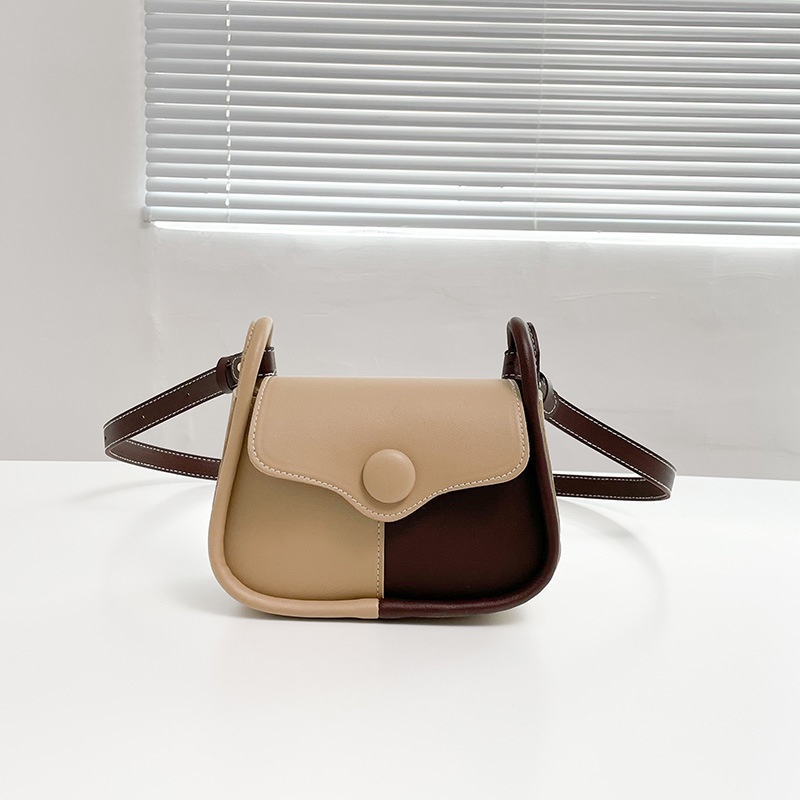 Túi Đeo Chéo Hình Vuông Cỡ Nhỏ Thiết Kế Ghép Nối Đơn Giản Thời Trang Mùa Xuân 2022