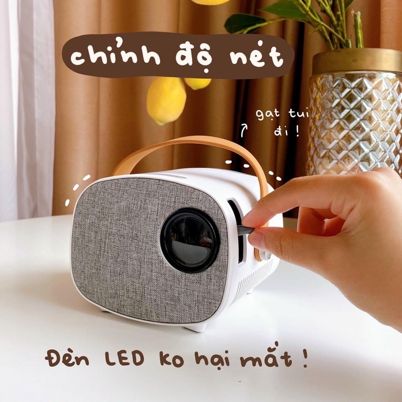 Máy chiếu phim Moonie YG230 có kết nối không dây với điện thoại qua wifi