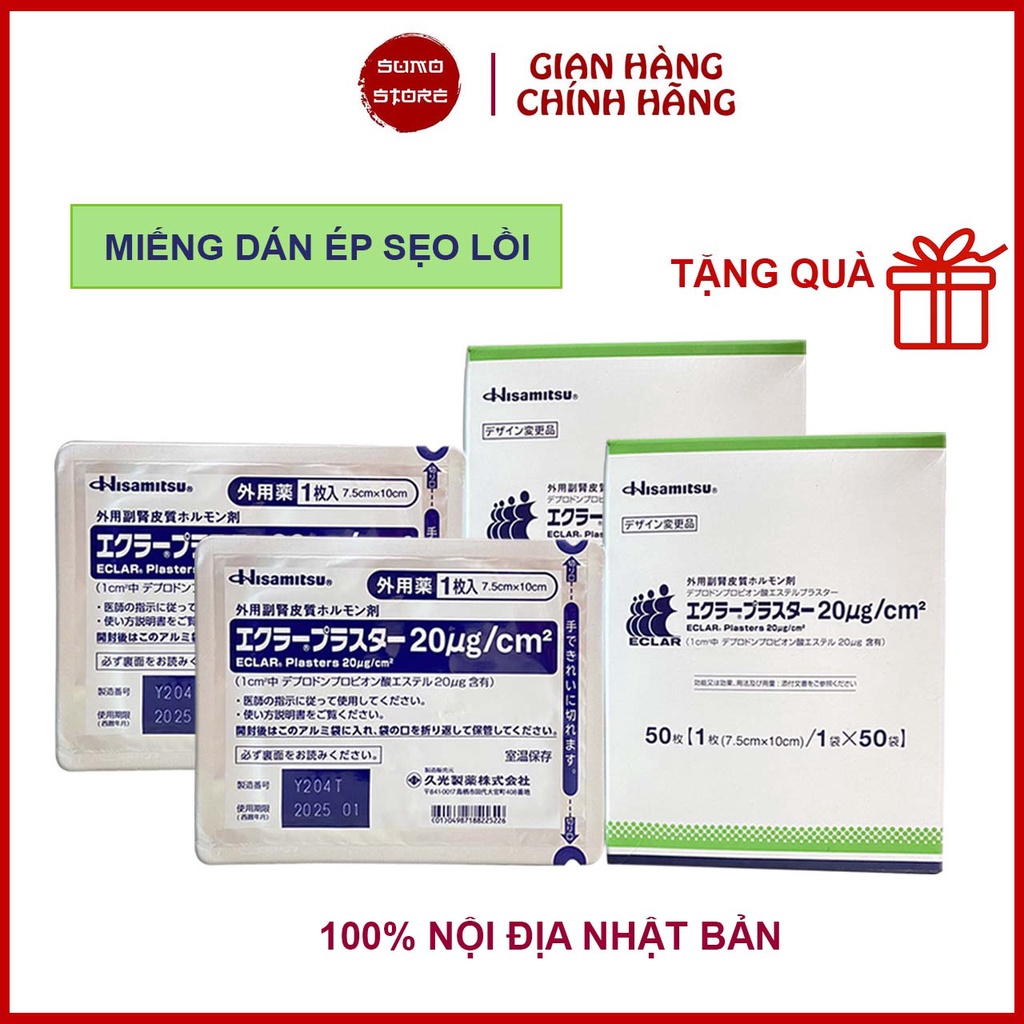Miếng Dán Ép Sẹo Lồi Eclar Plaster (Hisamitsu Nhật Bản), Sumo Store