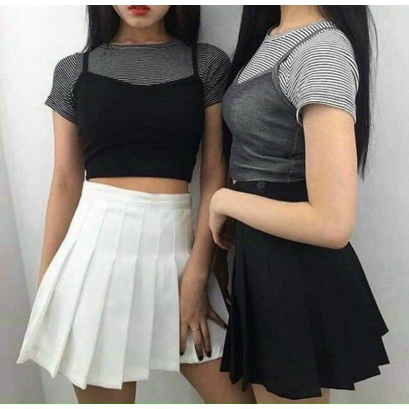 Chân váy xếp ly tennis có quần và size SML