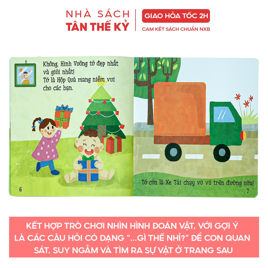 Sách - Ehon Nhật Bản nhận biết chơi cùng hình khối cho bé từ 1-6 tuổi (4 cuốn)