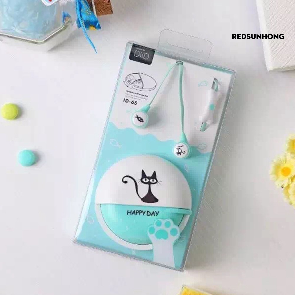 Tai Nghe Nhét Tai Hình Mèo Đáng Yêu Có Mic