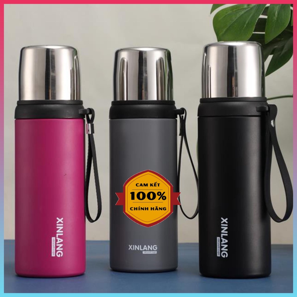 Bình giữ nhiệt mẫu mới 2022 Chất liệu inox 304 2 lớp inox và 1 lớp chân không giữ nhiệt không thoát ra bên ngoà