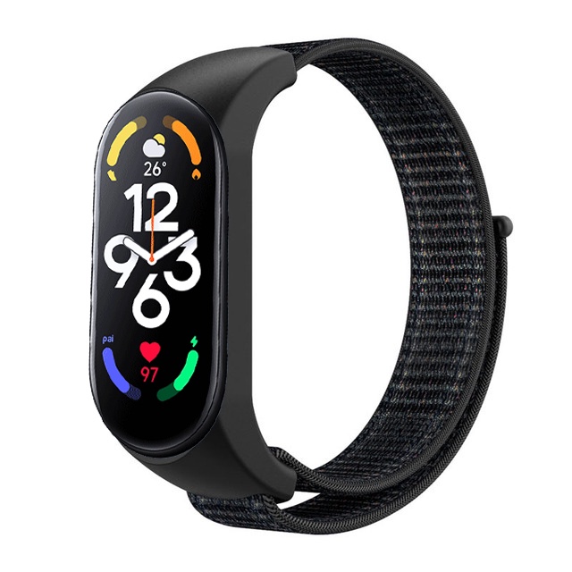 Dây đeo nylon jansin nhiều màu cho đồng hồ thông minh Xiaomi Mi Band 7 7 NFC miband 7 6 5