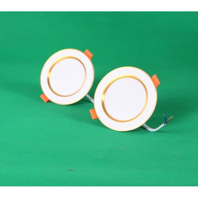 Bộ 50 Đèn Led âm trần đổi màu 5w viền bạc/vàng, đèn trang trí giá rẻ