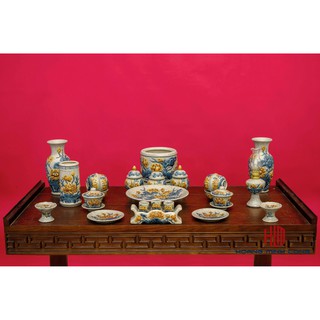 Bát hương men rạn đắp nổi size 16cm