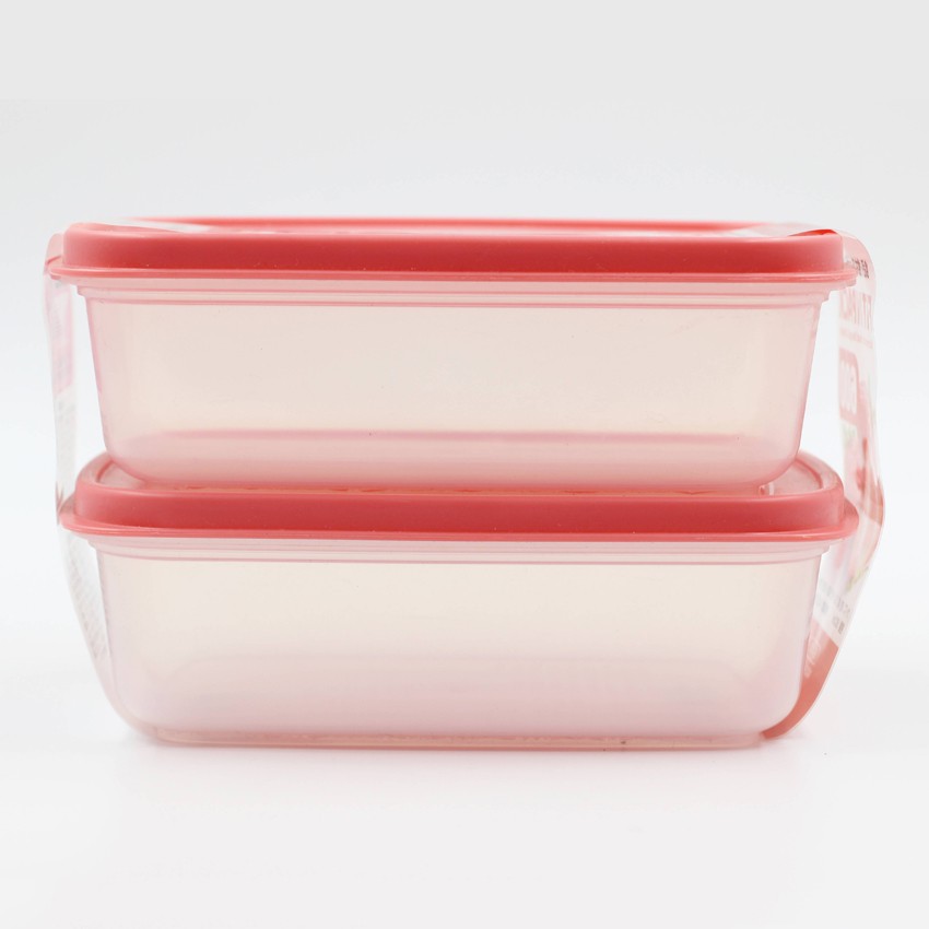Bộ 2 hộp nhựa nắp dẻo Sanada 600ml hàng Nhật sử dụng tốt với lò vi sóng | BigBuy360 - bigbuy360.vn