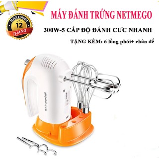 Máy đánh trứng mini, Máy đánh trứng cầm tay Netmego N38D 300W Siêu Nhanh Chất Lượng Tốt, Dễ Sử Dụng - HÀNG CHÍNH HÃNG