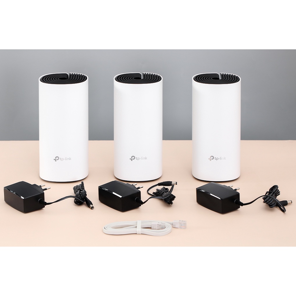 Hệ Thống Wifi Mesh TP-Link Deco M4 Chuẩn AC 1200Mbps kết nối gần 100 thiết bị, cổng Gigabit